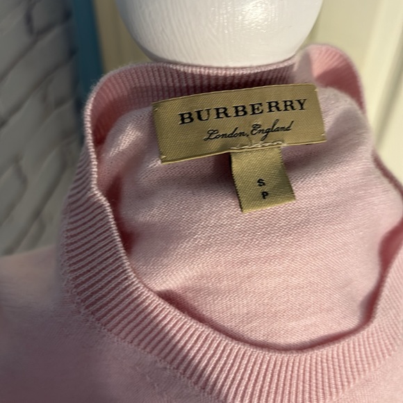 Authentic NWOT Burberry Merino Wool Sweater with Elbow Patches - Picture 9 of 11